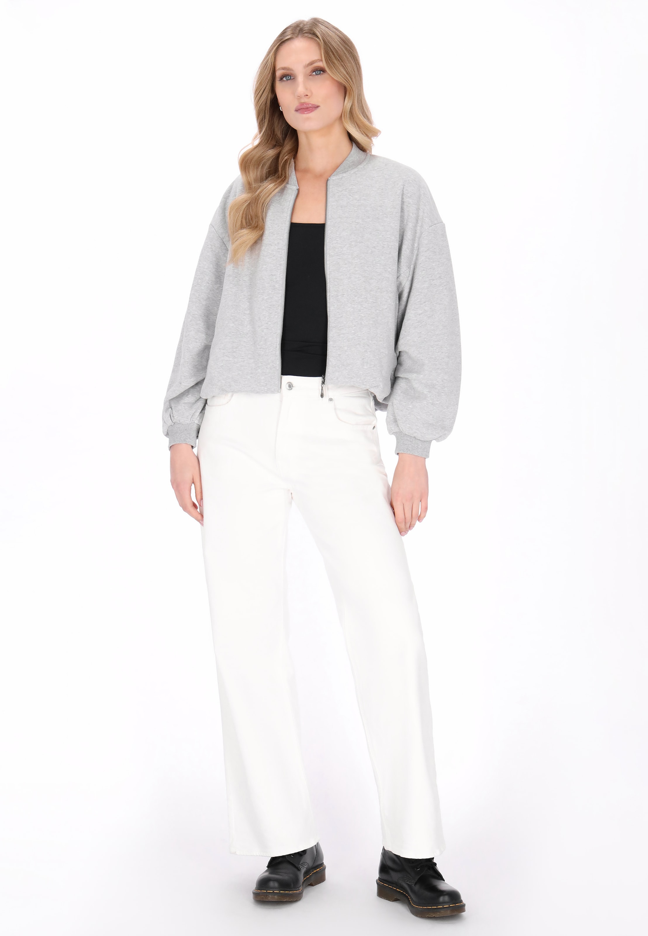 DreiMaster Vintage - Sudadera con cremallera en gris