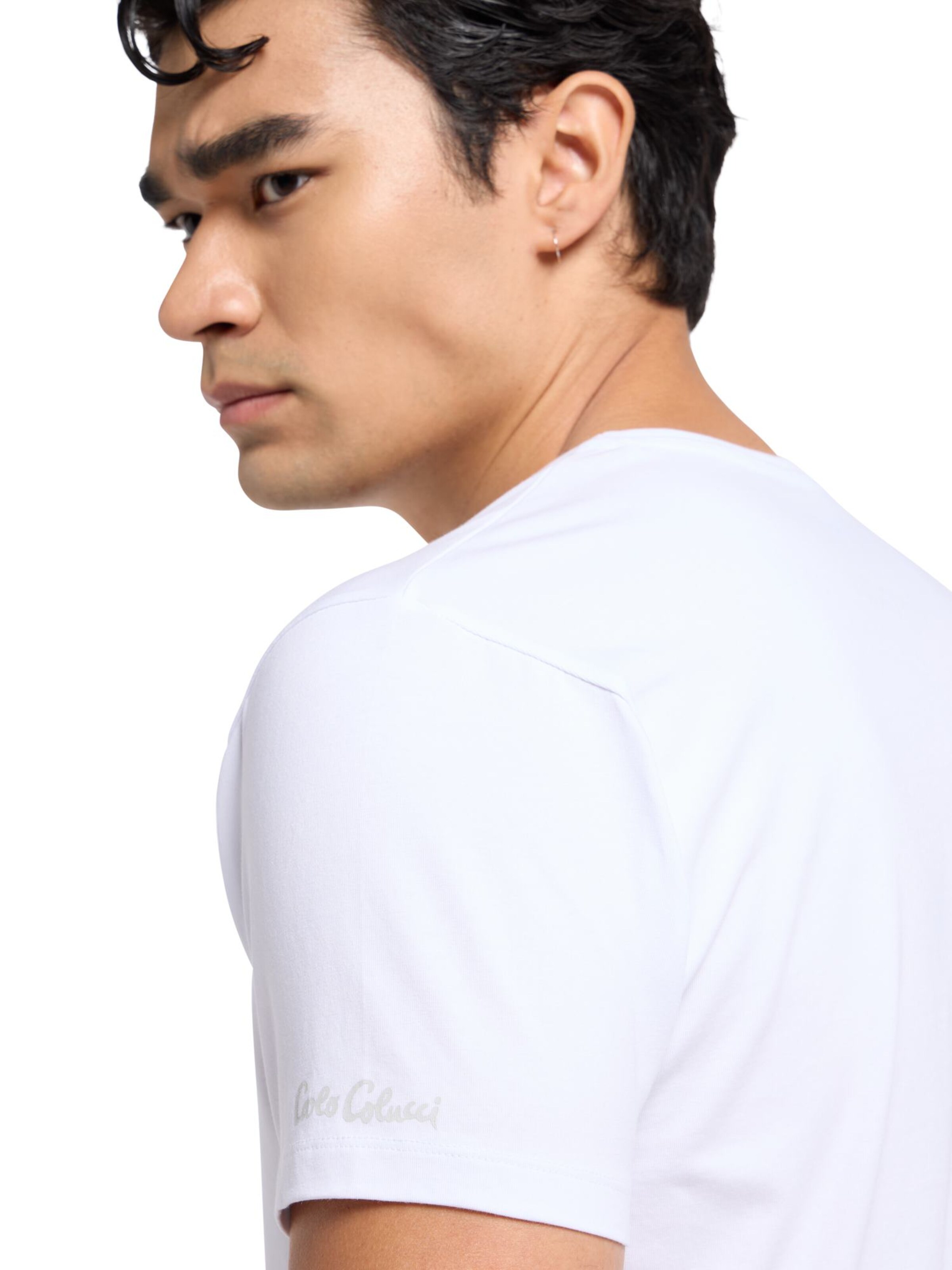 T-Shirt 'Cavallaro' Carlo Colucci en blanc