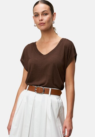 zero Shirt in Bruin: voorkant