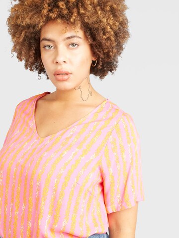 ONLY Carmakoma - Blusa 'MARRAKESH' em rosa