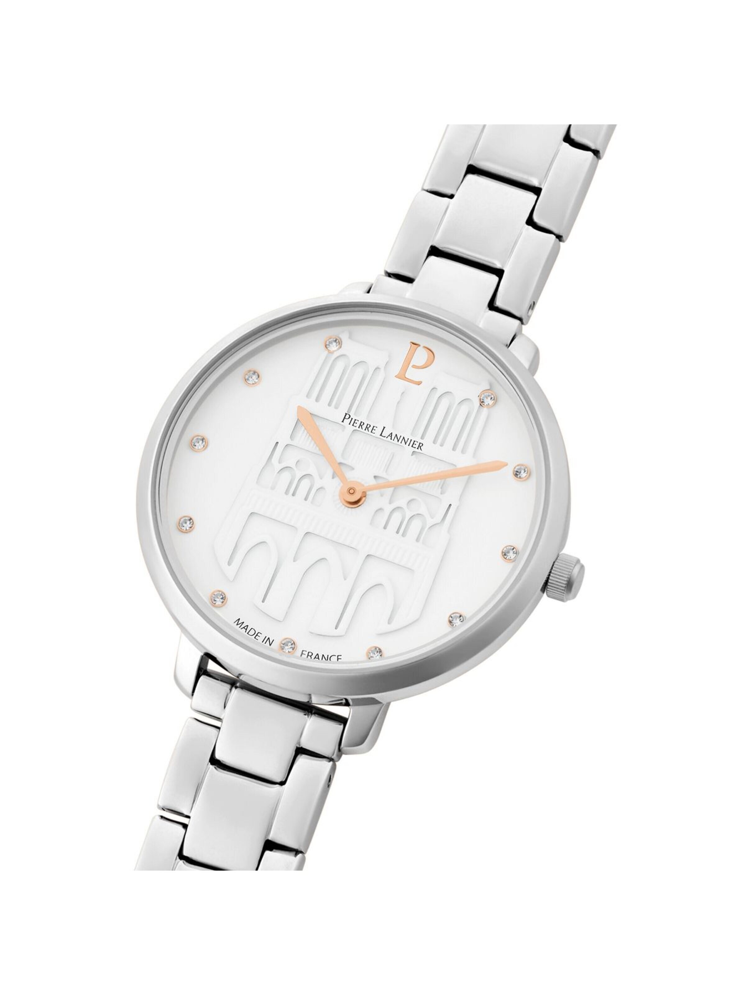 Montre à affichage analogique 'Coeur Battant' Pierre Lannier en blanc