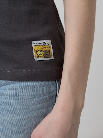 Bavarian Caps Shirt 'T-Shirt "Sauschön" - dunkelgrau' in Grey
