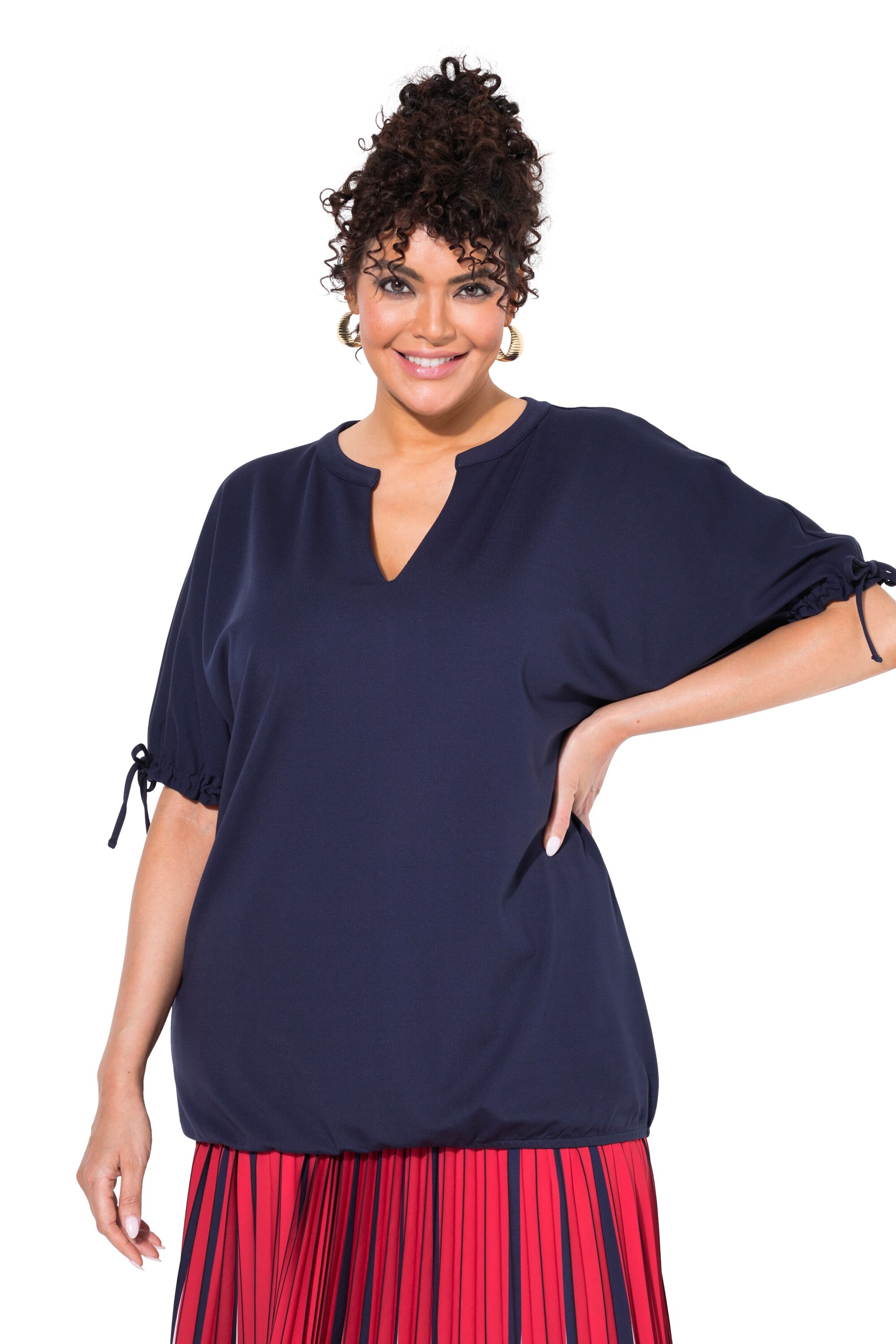 Ulla Popken Bluse in Blau: Vorderseite