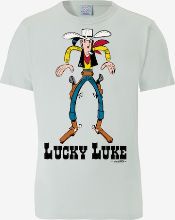 LOGOSHIRT Shirt 'Lucky Luke Colt' in Blauw: voorkant