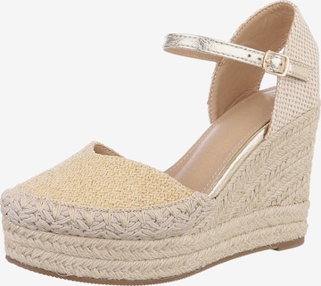 Ital-Design Sandalette in Gold: Vorderseite