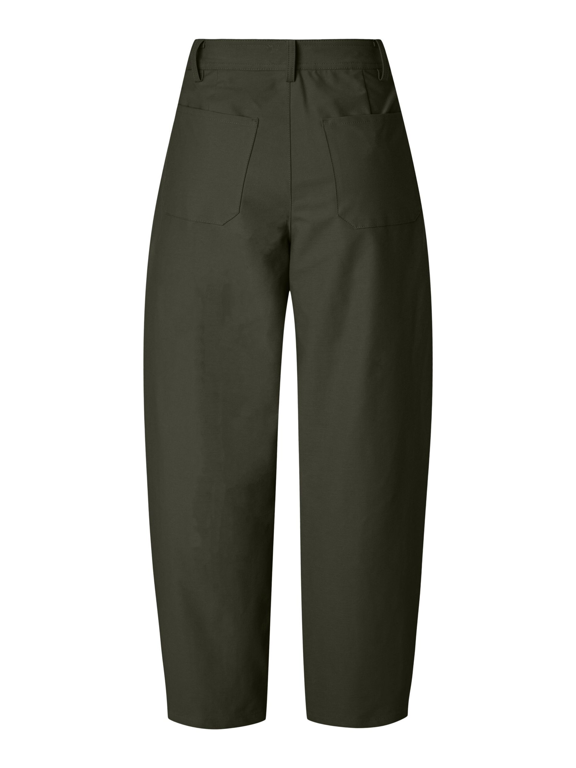 PIECES Barrel Trousers 'PCRIKKE' in Green