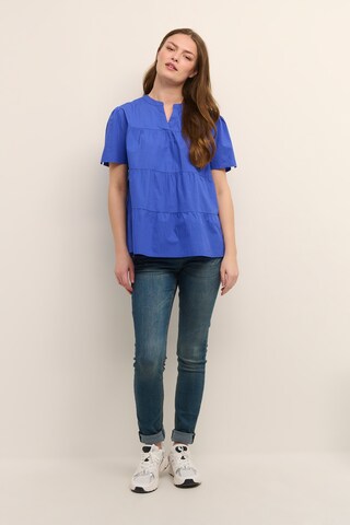 Cream Blouse 'Malinka' in Blue