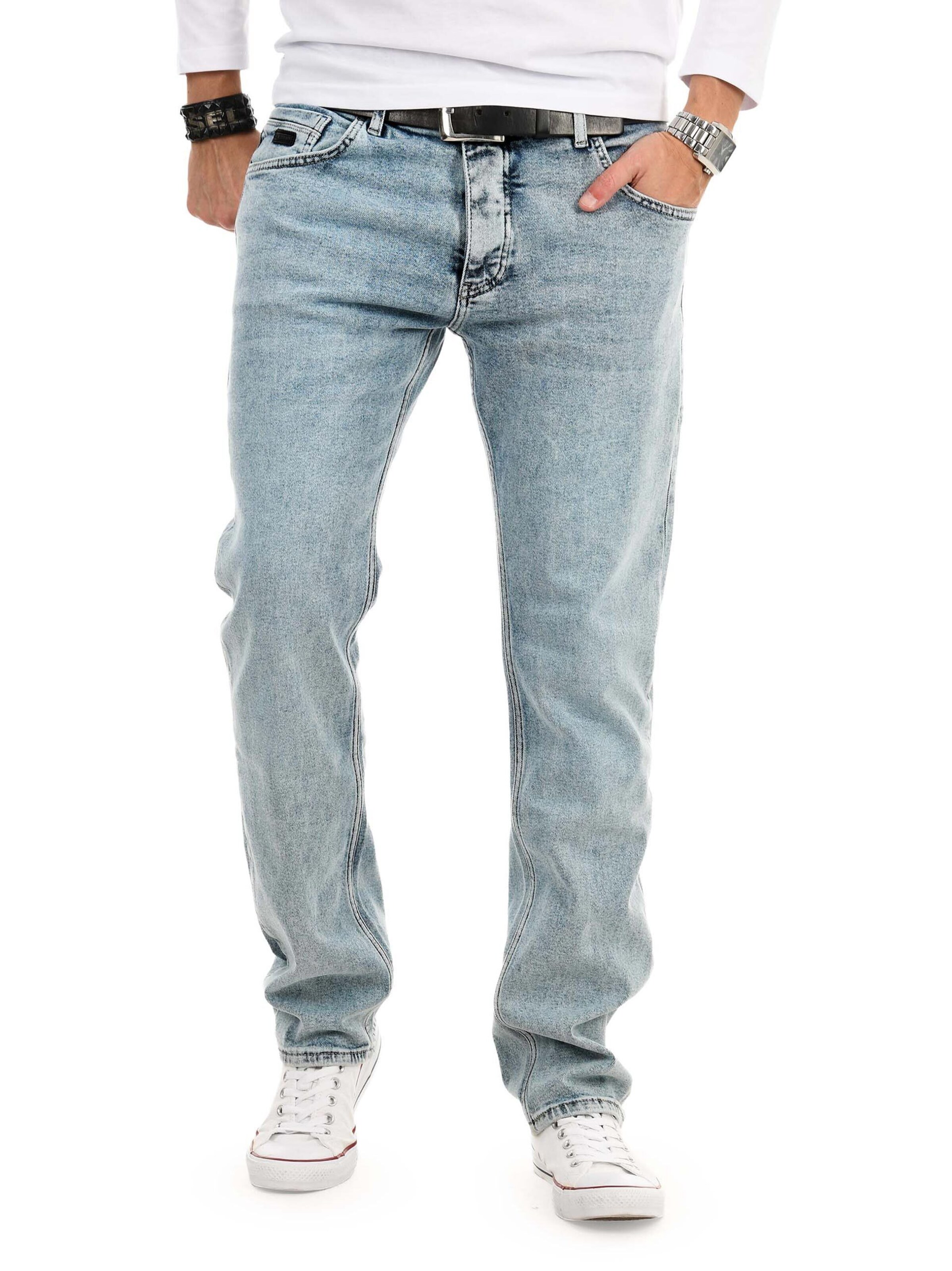 Alessandro Salvarini Regular Jeans in Blue: front