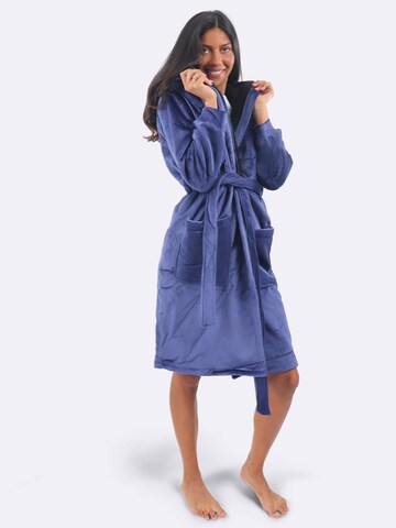 COZEE Nattlinne 'Navy Blue Robe' i blå