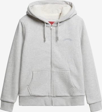 Superdry Sweatvest in Grijs: voorkant