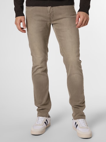 PIERRE CARDIN Slimfit Jeans 'Lyon' in Bruin: voorkant