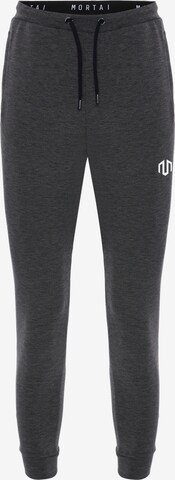 MOROTAI Tapered Sportbroek 'Sakura' in Grijs: voorkant