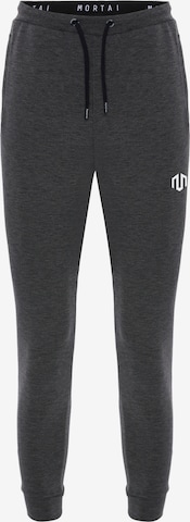 MOROTAI Tapered Workout Pants 'Sakura' in Grey: front