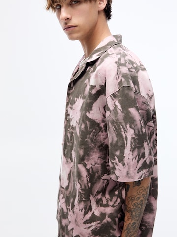 Pull&Bear Comfort fit Button Up Shirt in Pink
