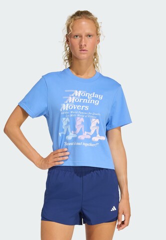 T-shirt fonctionnel 'Les Mills Movers' ADIDAS PERFORMANCE en bleu : devant