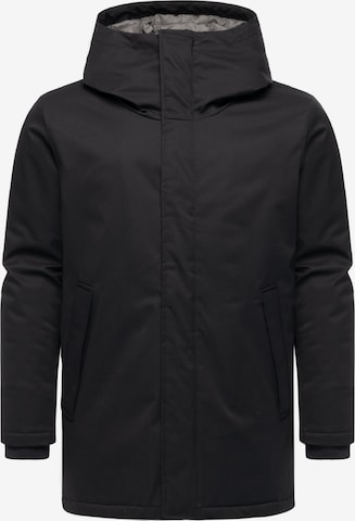 RagwearZimski kaput 'Parcan Twill' - crna boja: prednji dio