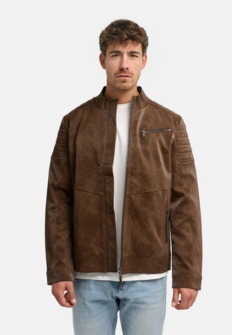 INDICODE JEANS Jacke 'Maxhole' in Braun: Vorderseite