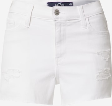 HOLLISTER Regular Jeans i hvit: forside