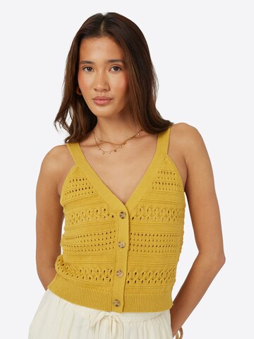 BRAVE SOUL Gebreide bodywarmer in Geel