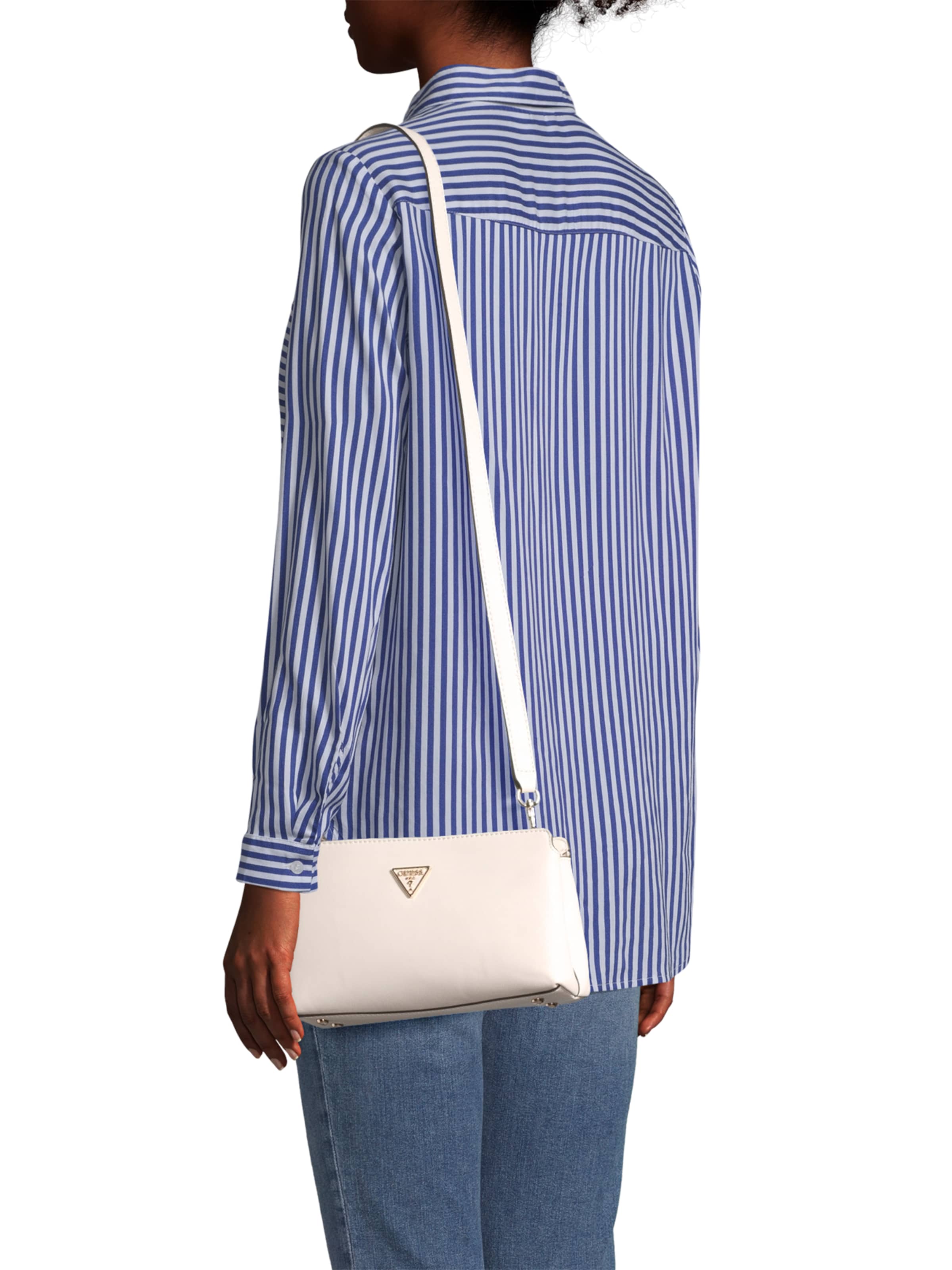 Borsa a tracolla 'TALENT CROSSBODY TOP ZIP' di GUESS in bianco: frontale