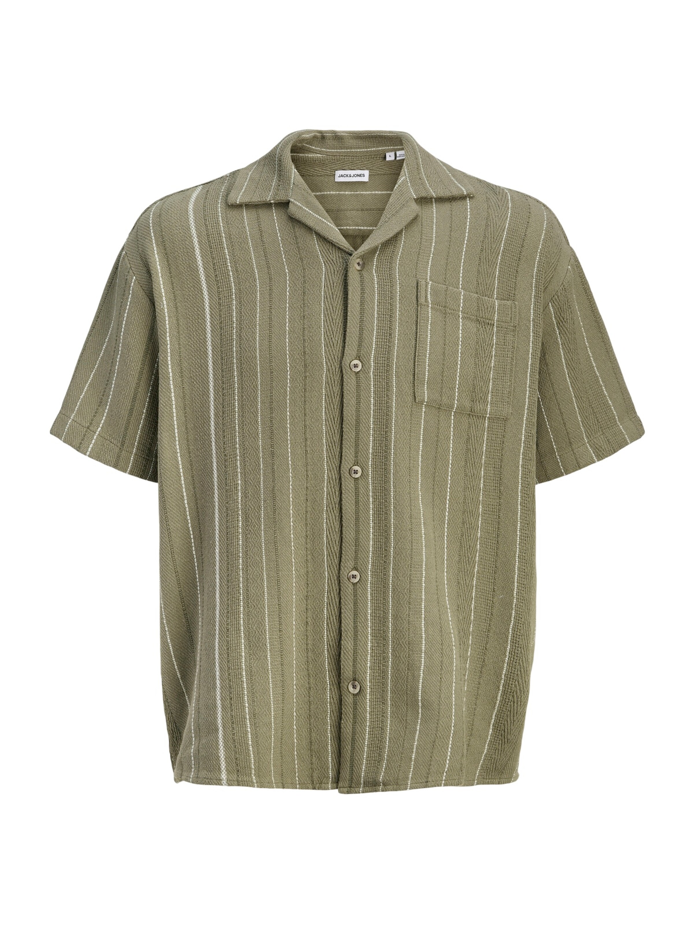 Camicia 'JJEBRADLEY' JACK & JONES di colore cachi / bianco, Visualizzazione prodotti