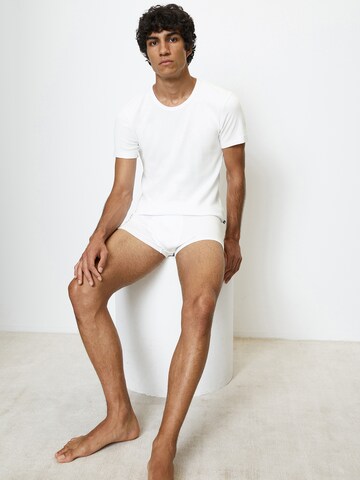 Marc O'Polo Shirt ' Iconic Rib ' in White