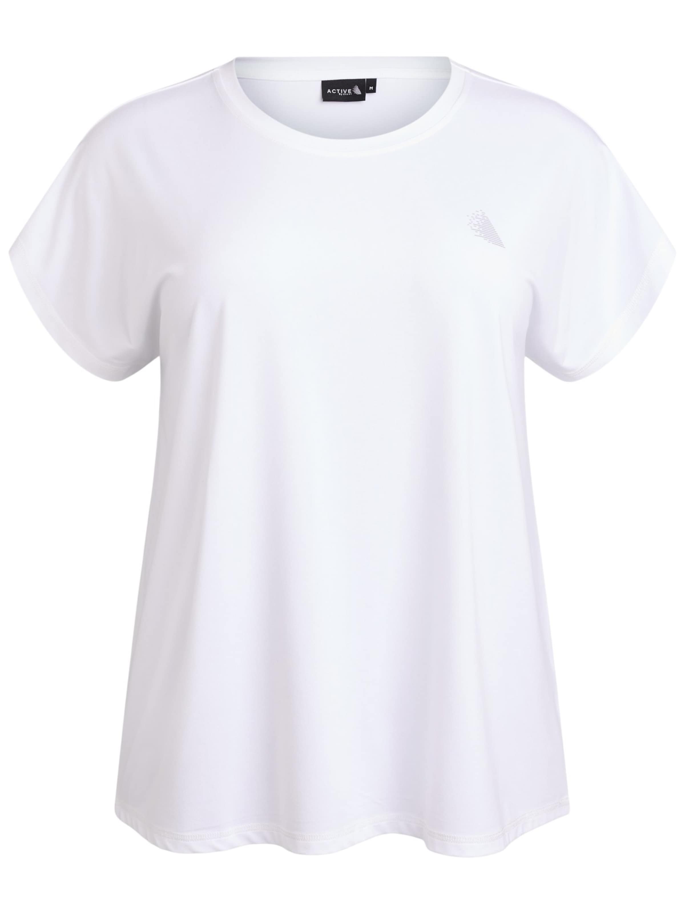 T-shirt fonctionnel 'Abasic' Active by Zizzi en blanc : devant