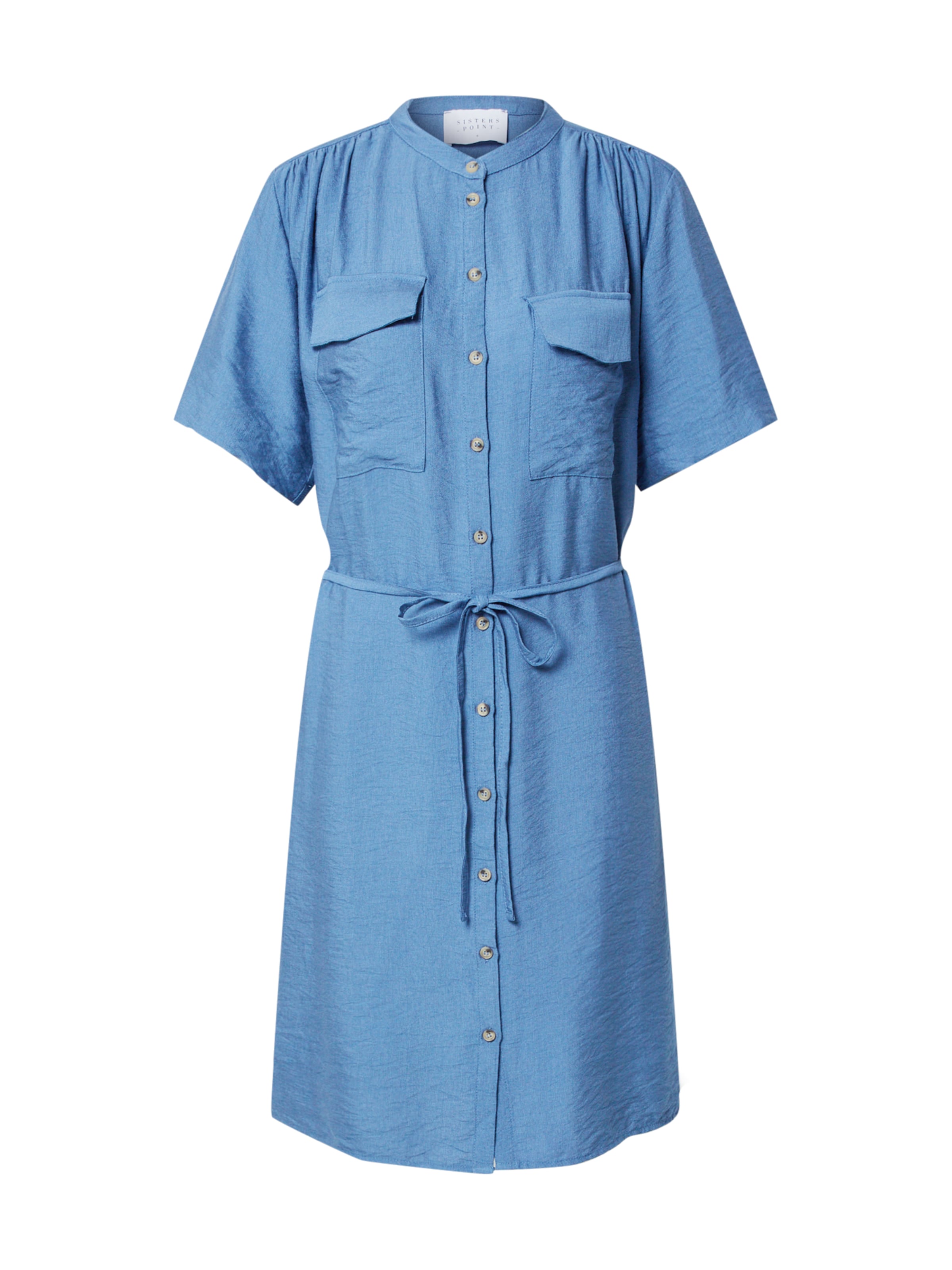 SISTERS POINT Košilové šaty 'MENA' – modrá: přední strana