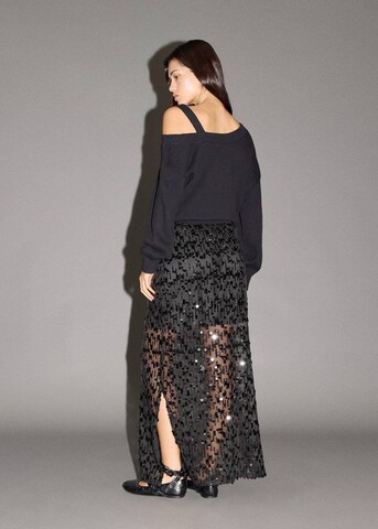 MANGO TEEN Skirt 'Glitter' in Black