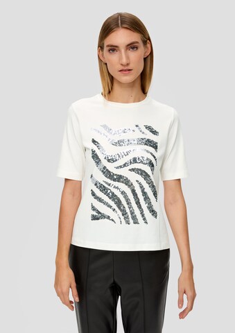 T-shirt s.Oliver BLACK LABEL en beige : devant