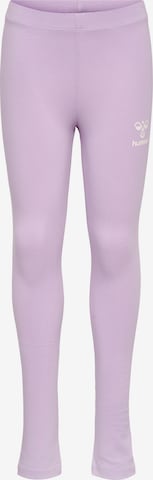 Regular Leggings Hummel en violet : devant