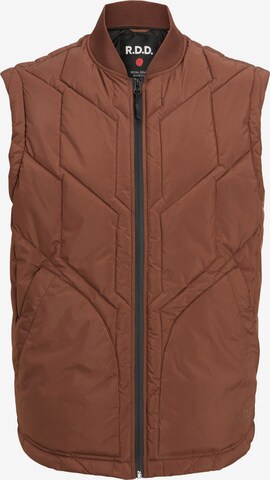 Gilet di R.D.D. ROYAL DENIM DIVISION in marrone: frontale