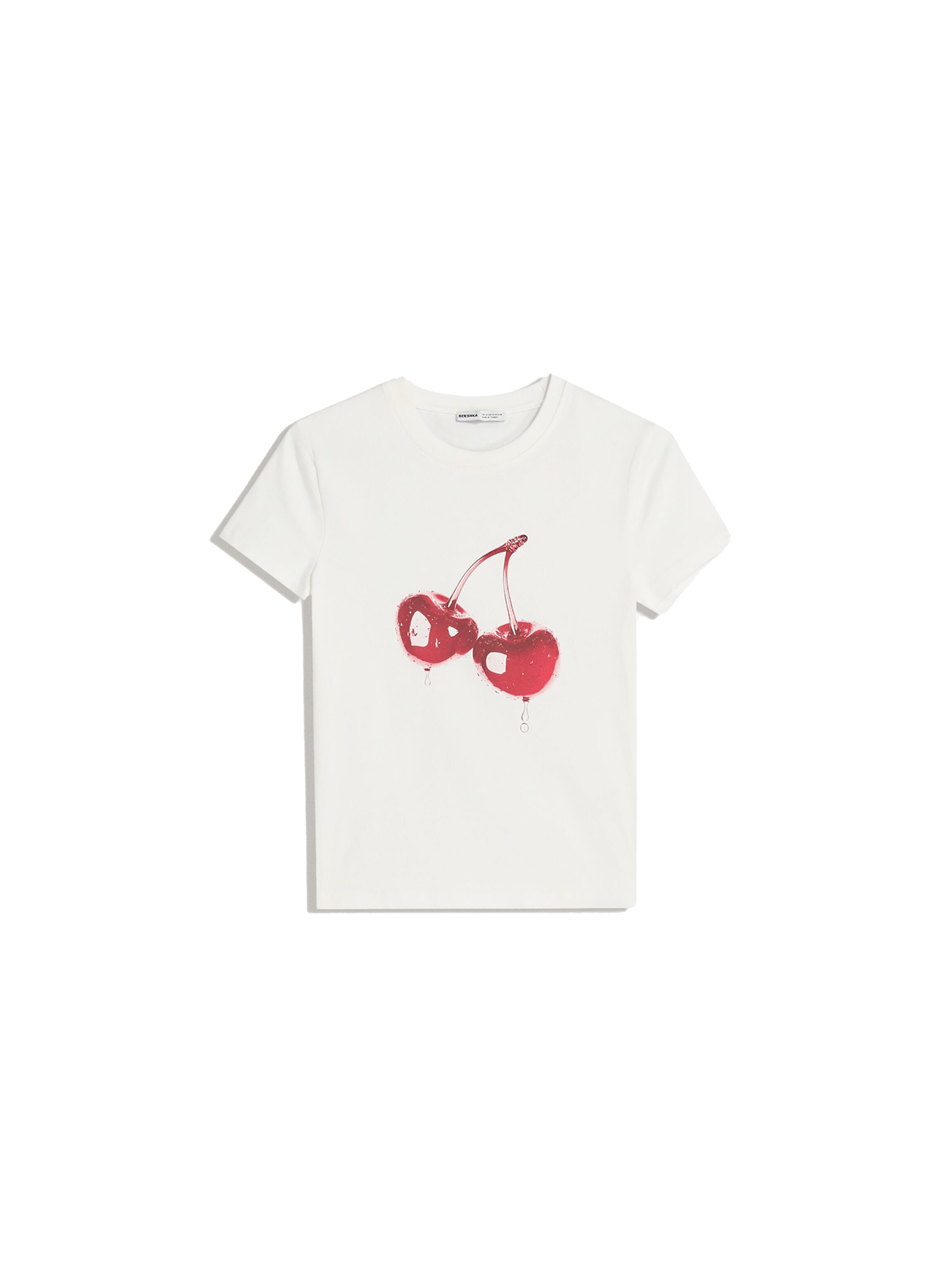 Bershka T-Shirt in Weiß: Vorderseite