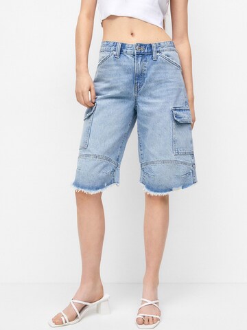 Loosefit Jeans cargo di Pull&Bear in blu