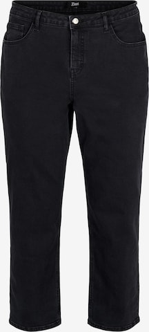 Zizzi regular Jeans 'VERA FIT' i sort: forside