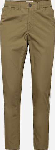 Regular Pantaloni de la KnowledgeCotton Apparel pe verde: față