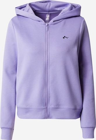 ONLY PLAY Athletic Zip-Up Hoodie 'Serena' in Purple: front
