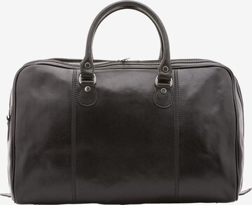Borsa da viaggio 'Borsa da viaggio unisex vera pelle con zip - Made in Italy' di Chiara Ferretti in nero: frontale