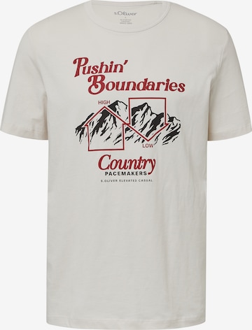 T-Shirt s.Oliver en beige : devant