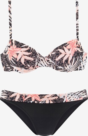 BUFFALO Bustier Bikini i sort: forside