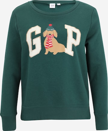 Gap Petite Sweatshirt in Green: front