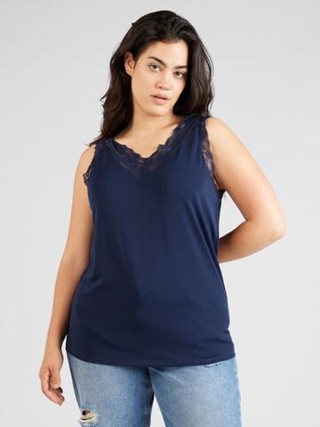 ONLY Carmakoma Top 'BENNEDIKTE' in Blauw: voorkant