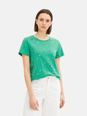T-shirt TOM TAILOR en vert : devant