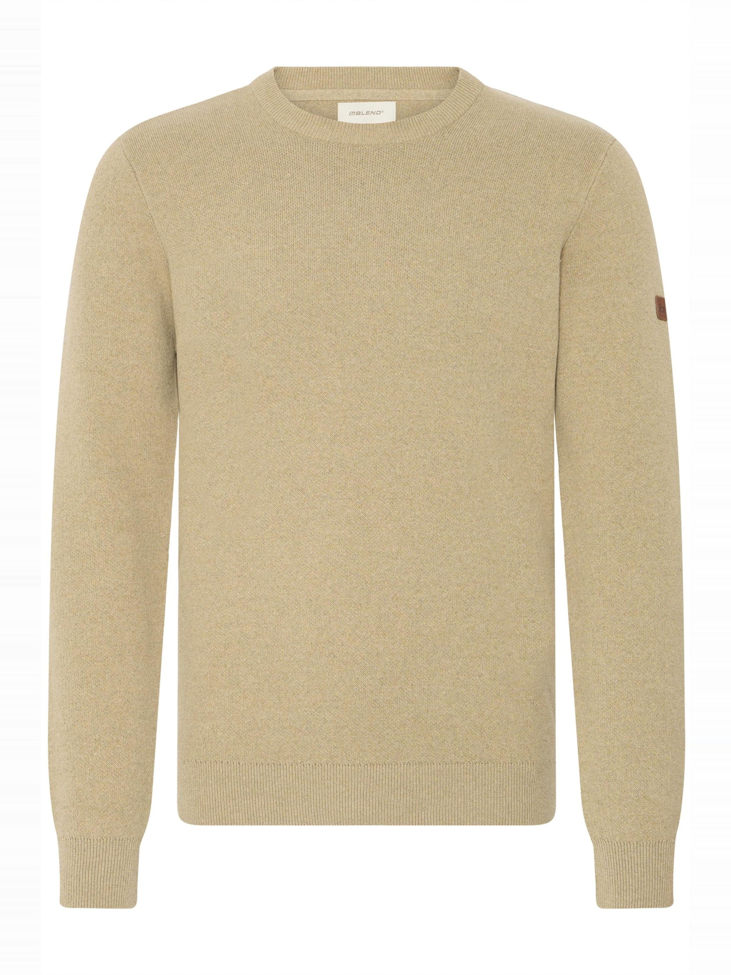 Pull-over ' BHMFINTANO ' BLEND en beige : devant