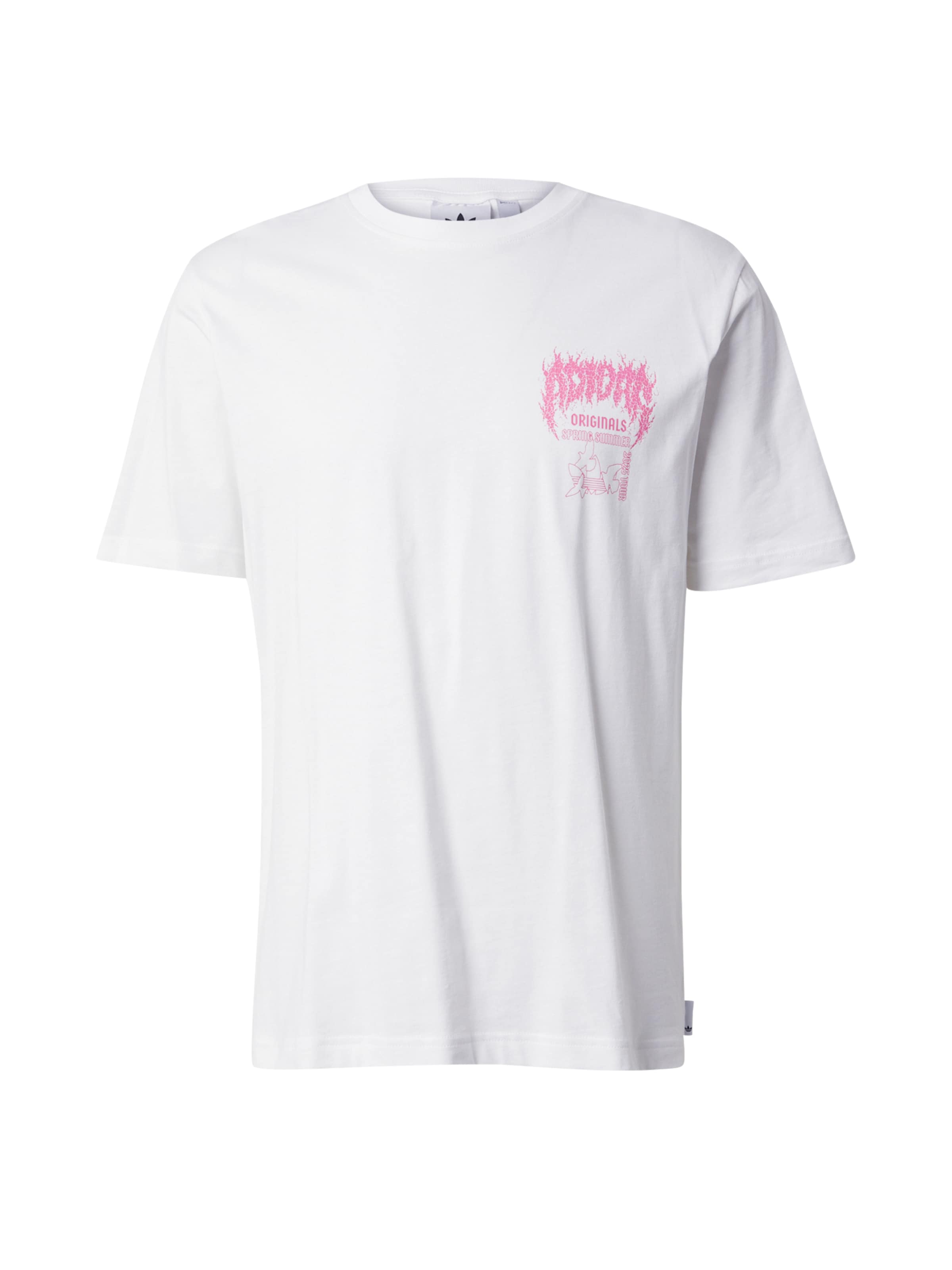 balta ADIDAS ORIGINALS Marškinėliai 'Q12 Death': priekis