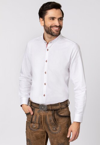 STOCKERPOINT Comfort fit Traditional Button Up Shirt 'Raffa' in White: front