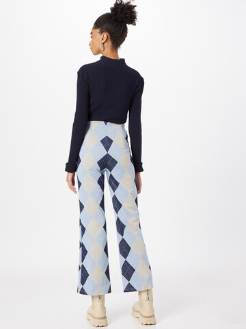 Monki Flared Trousers in Blue