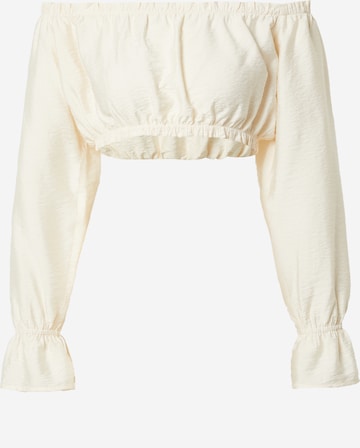 EDITED Blouse 'Elsa' in Beige: voorkant