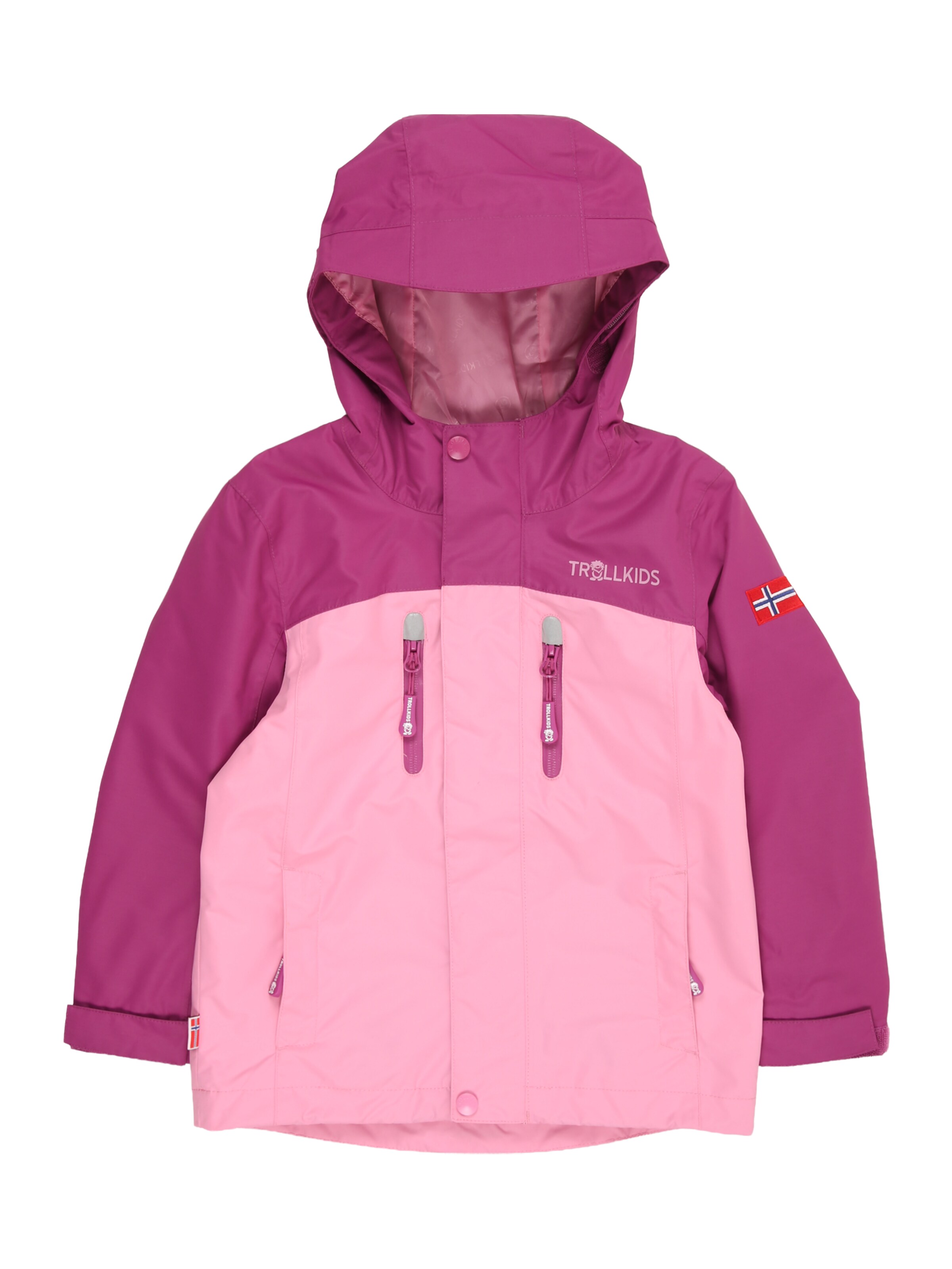 TROLLKIDS Outdoor jacket 'Nusfjord' in Pink: front