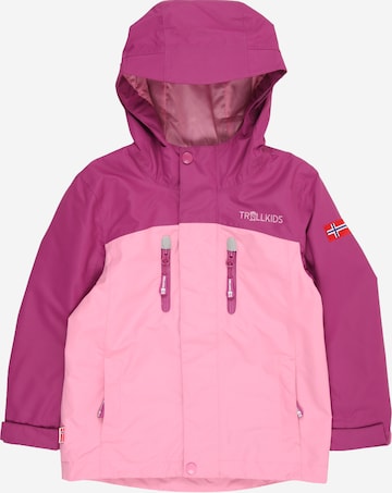 TROLLKIDS Ulkoilutakki 'Nusfjord' värissä vaaleanpunainen: etupuoli